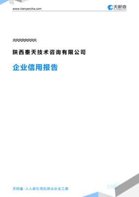 陕西秦天技术咨询有限公司企业信用报告分析——基于天眼查数据